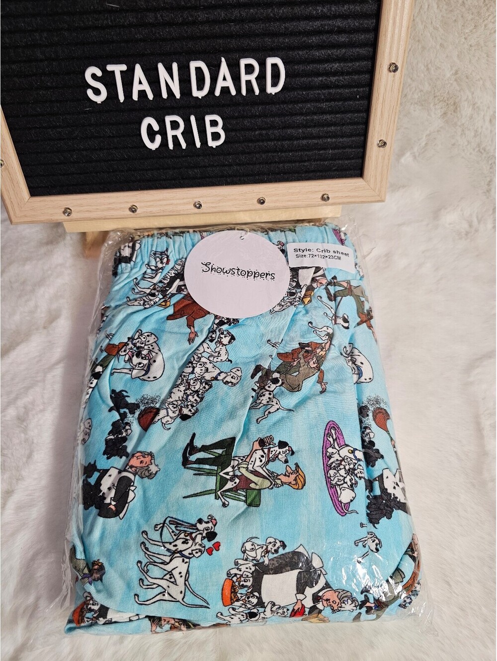101 Dalmations NIB standard crib sheet